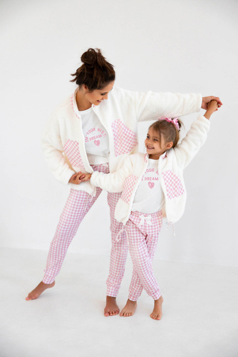 Nanny Kids Bluza dziecięca Sensis - ecru-różowy