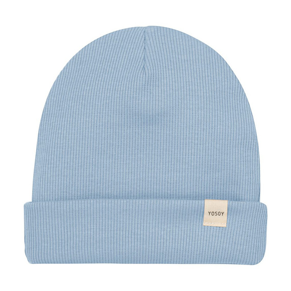 Beanie czapka dziecięca w prążek Yosoy - niebieski 