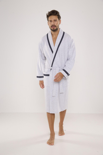 564 Bruno szlafrok męski De Lafense - jasny melanż