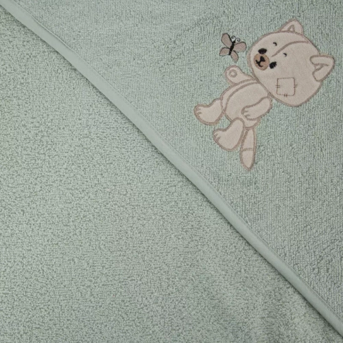 Baby 66 Miś niemowlęce okrycie kąpielowe Eurofirany miętowy