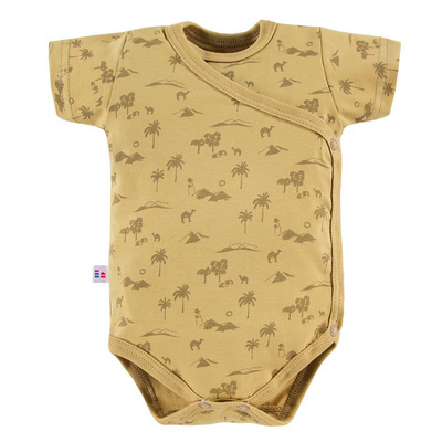 Sahara Eevi Body rozpinane z krótkim rękawem - żółty