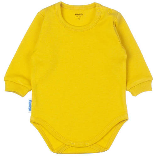Body niemowlęce długi rękaw Martex musztardowy