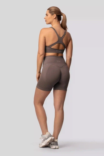 Spaio PUSH-UP PRO spodenki modelujące bezszwowe fitness szorty taupe