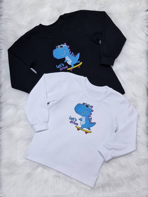 Let's drive Bambarillo Koszulka dziecięca długi rękaw- biały