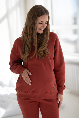 Motherhood Milk&Love bluza do karmienia oversize fioletowy
