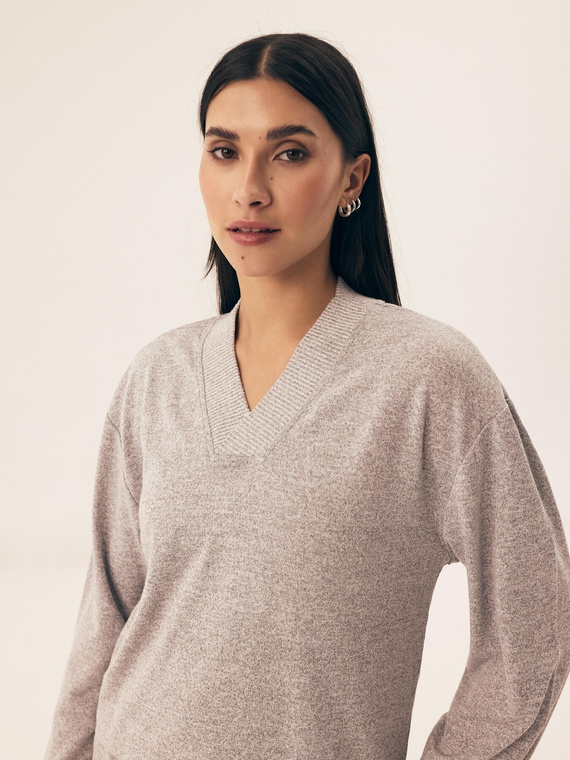 42024 Fudge Piżama Damska Henderson -jasny szary