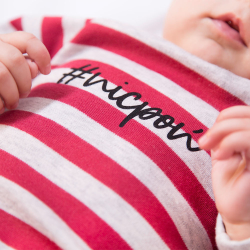 Ancymon Eevi Bluzka niemowlęca 2-pak - szary/czerwony