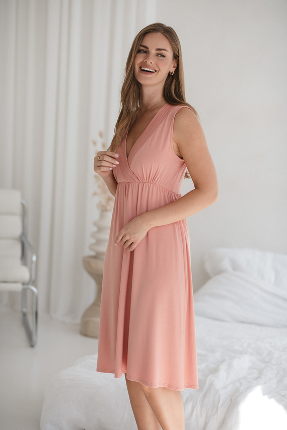 Star Light Koszula nocna ciążowa i do karmienia herbal rose Milk&Love– bambusowa wiskoza | Komfort i kobiecość