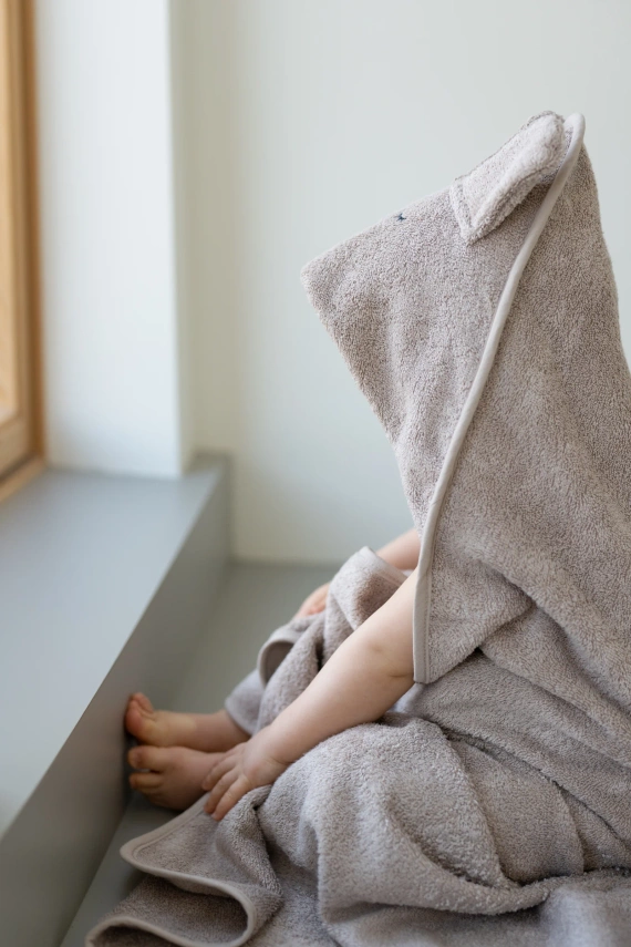 Ręcznik bambusowy z uszami Yosoy - szary