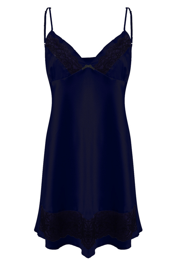 Iris Halka satynowa koszulka damska DKaren - granat