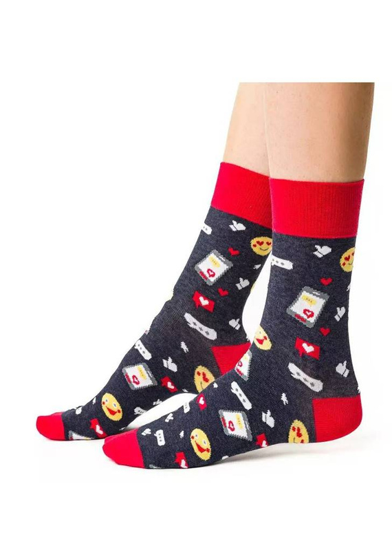 ART.039 Skarpetki młodzieżowe Steven 001 jeans melanż