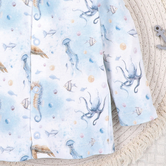 ABN-5454 Sea Of Joy Kaftanik niemowlęcy Nini – bawełna organiczna, zapięcie na napy