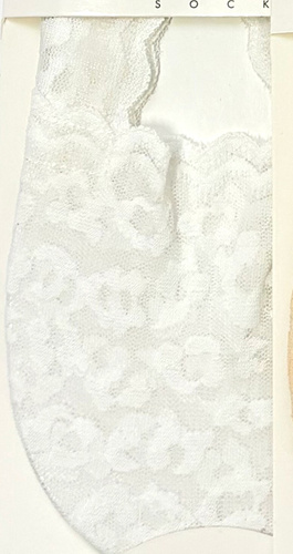 Baleriny Koronka Magnetis – Elastyczna Koronka, Silikonowy Pasek, Gładka Podeszwa bianco