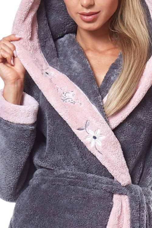 9145 Hft Szlafrok Damski L&L perła