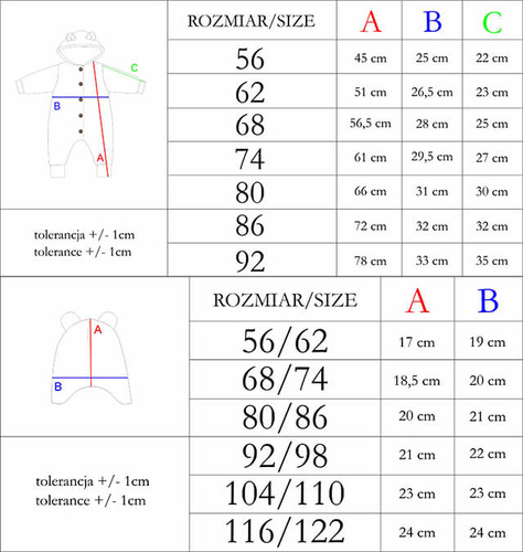 Nicol 141297 Pajac polarowy + czapka