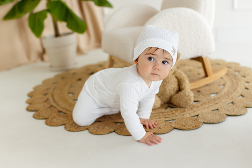 "Natural Waffel" Makoma Pajacyk niemowlęcy white