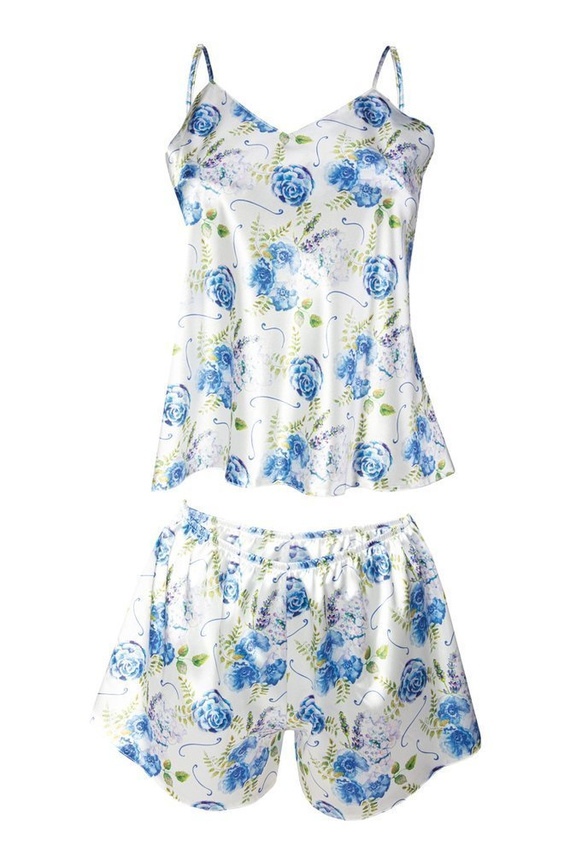 DK-KK Flowers Komplet piżama damska DKaren - 3 biały