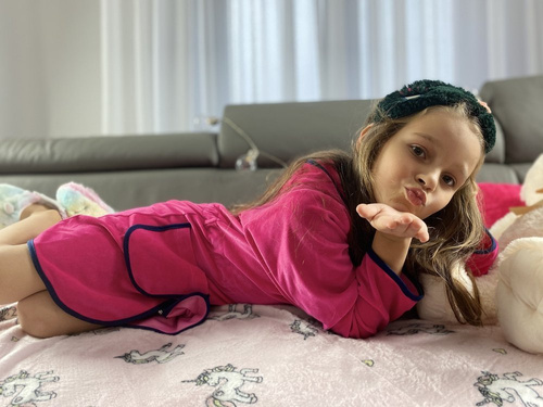 374 / 375 Desiree Szlafrok dziecięcy - malina