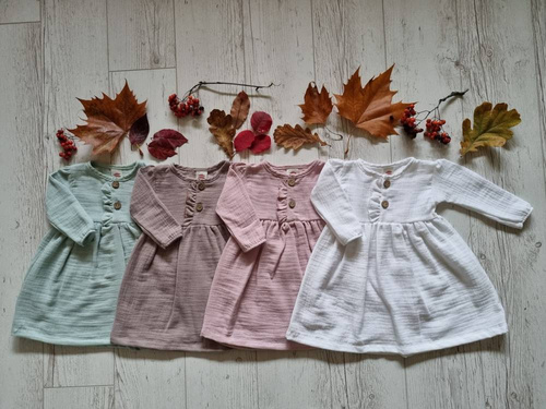 40235C "Just Muslin" Sukienka muślinowa Makoma cappuccino