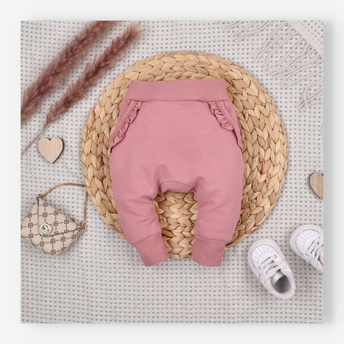 ABN-5700 Nini Spodnie Dresowe Dziecięce Małe Myszki 95% Bawełna Organiczna PL