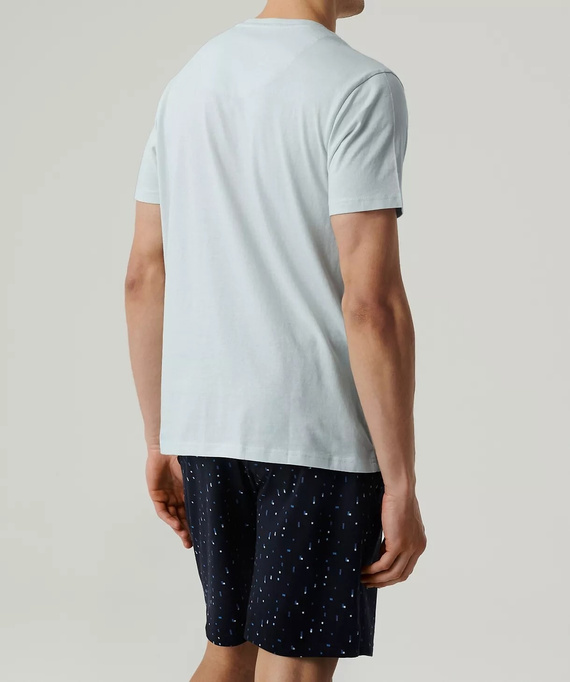 NMP-385 Piżama męska krótki rękaw, Atlantic- jasny niebieski