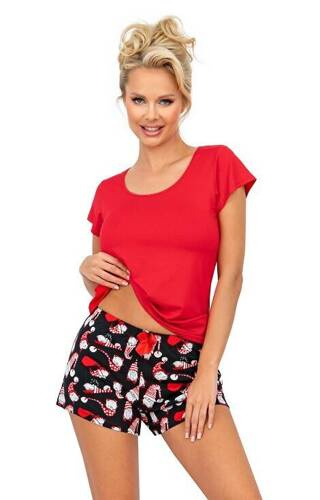 Santi 1/2 Piżama damska Donna - czerwona