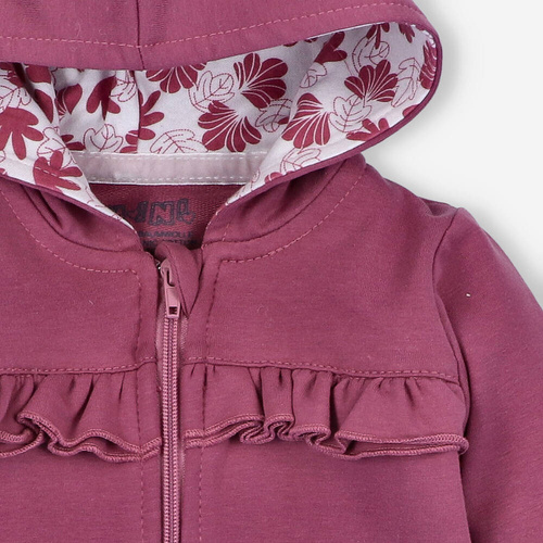 Wesoła Panda Bluza dresowa z bawełny organicznej Nini fioletowy