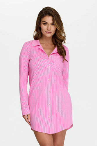 13 rozpinana koszula nocna Bonamera różowy 