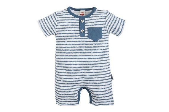 "BLUE SEA" Makoma pajac letni, rampers niebieski