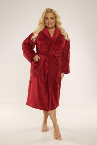 628 Abigail Długi Szlafrok damski Forex - bordo