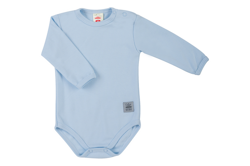 03251DRB "Unitone Blue" Body niemowlęce z długim rękawem Makoma niebieski