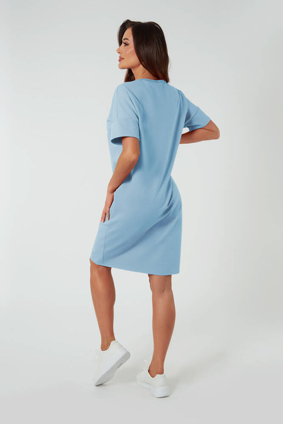Stella tunika damska krótki rękaw Italian Fashion - niebieski