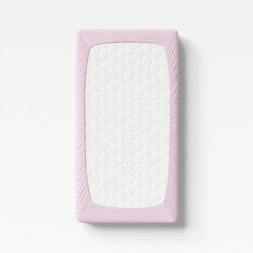 Eevi Prześcieradło dziecięce frotte - jasny różowy