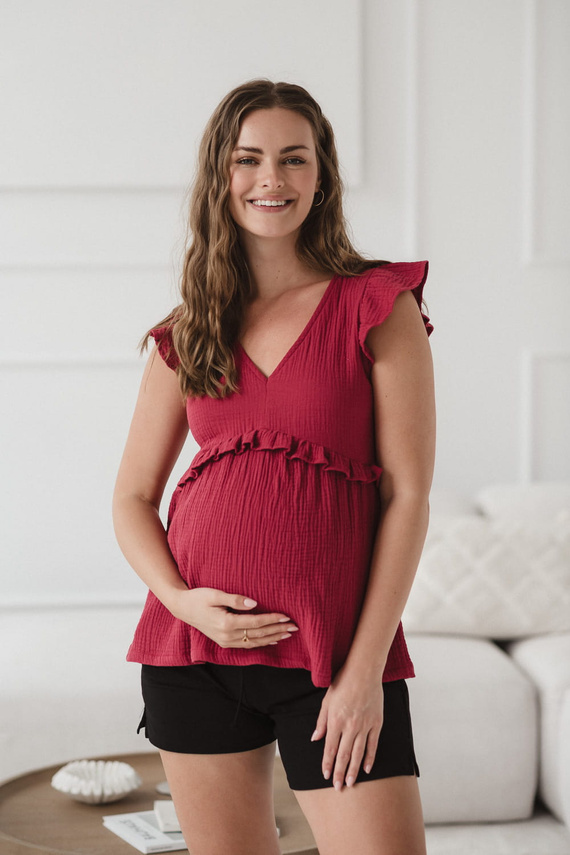 Milky Butterfly Bluzka ciążowa i do karmienia – wygoda i styl Milk&Love malinowy