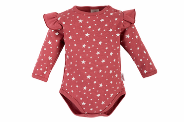"Stars Body z długim rękawem Makoma ciemny róż