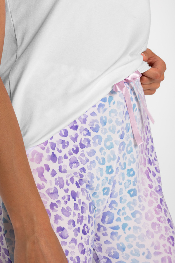 Coco Piżama damska Momenti Per Me white-lila