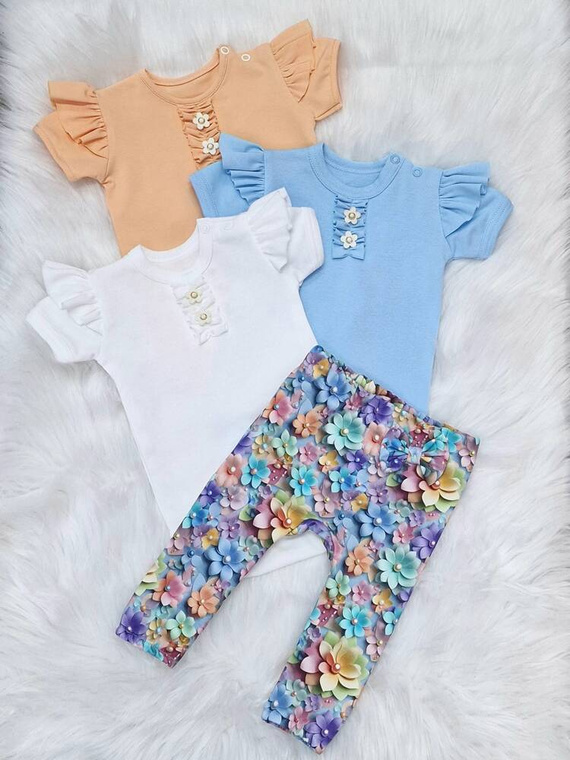 Ola Bambarillo Body z krótkim rękawem błękitny