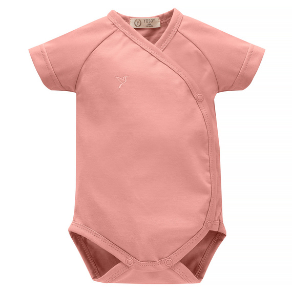 ROSE GOLD Yosoy Body organic krótki rękaw ciemny róż