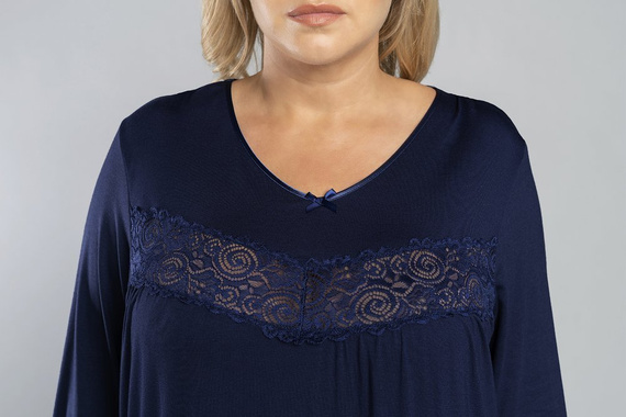 Izyda Piżama 3/4 rękaw, 3/4 spodnie Italian Fashion - granat