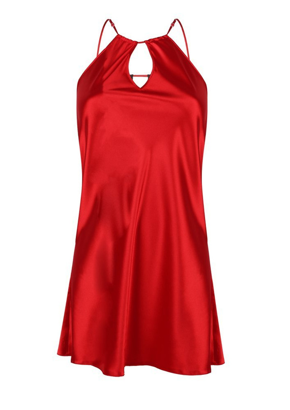 Cortney Halka satynowa koszulka damska DKaren - czerwona