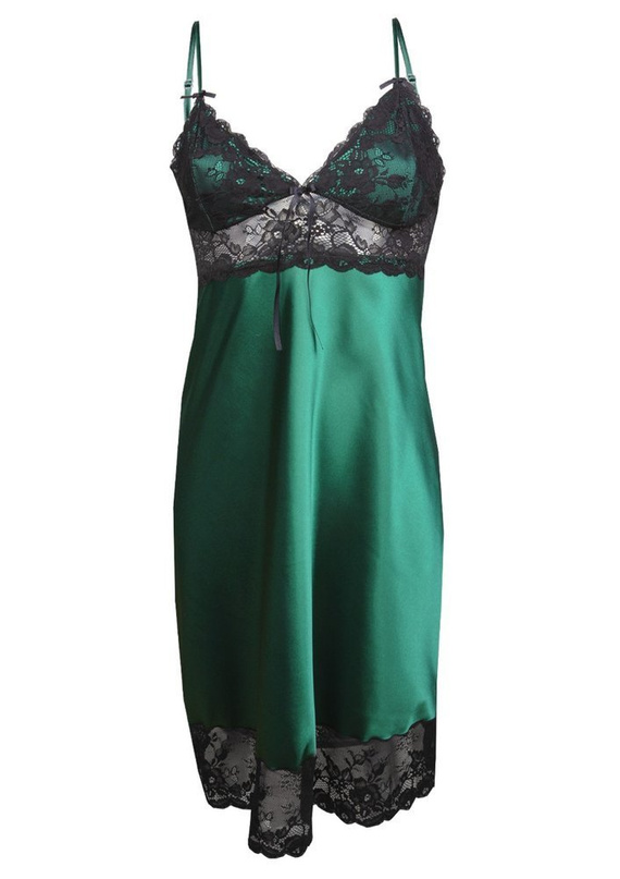 Deyla Halka satynowa, koszulka damska DKaren zielony