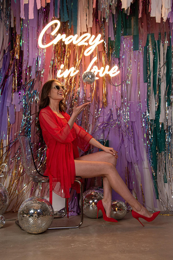 674 Florencja Peniuar szlafrok damski Forex - czerwony