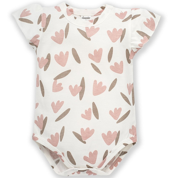 Z krótkim rękawem Body "Tiny Flowers" Pinokio - ecru