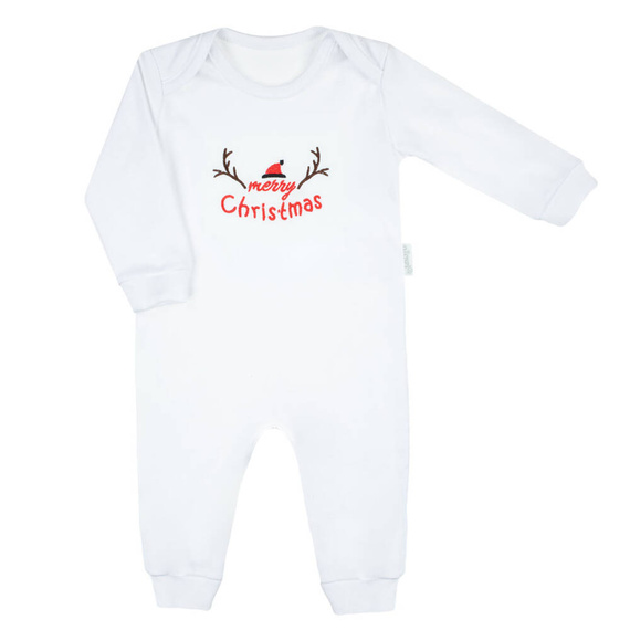 Pajacyk niemowlęcy 163515 "Magia Świąt" Nicol - haft "Marry Christmas"