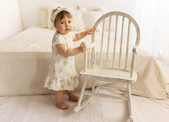 "Sweet Pears" Makoma Sukienka z falbanką