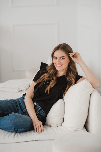 Milky Waves bluzka do karmienia z krótkim rękawem Milk&Love czarny