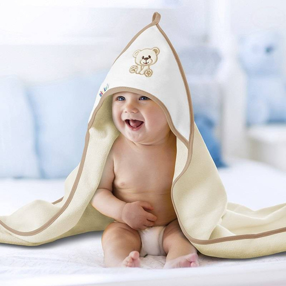 ALA1251 Panda niemowlęce okrycie kąpielowe Akuku grafitowy