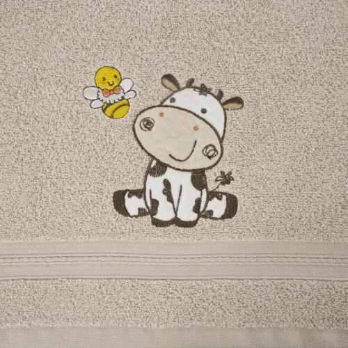 Baby 67 Krówka niemowlęce okrycie kąpielowe Eurofirany beżowy