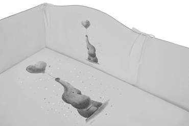 Słoniowe Love Belisima Pościel 3-elementy - szary