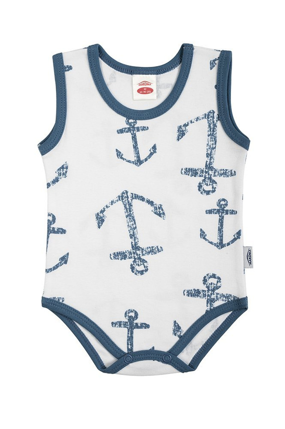 "BLUE SEA" Makoma body niemowlęce ramiączkach niebieski
